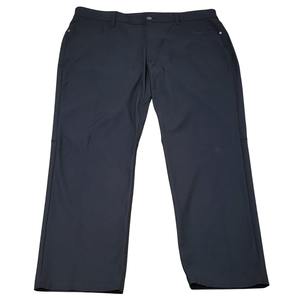 SWISSTECH Pants Mens 38x30 Black Polyester Chino Microfiber 5 Pocket Casual
